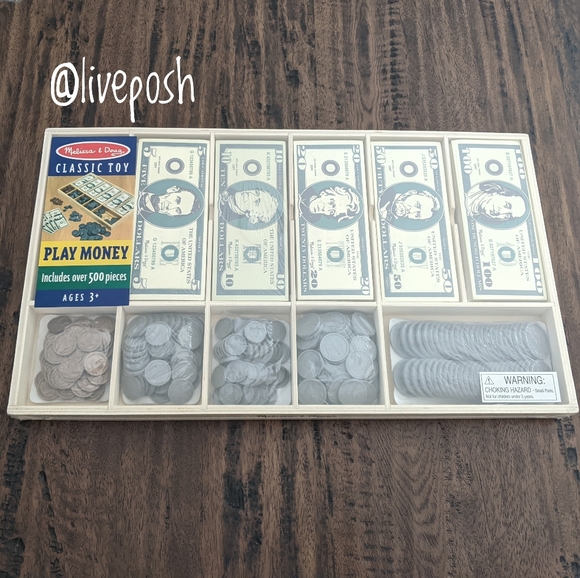 melissa and doug play money set